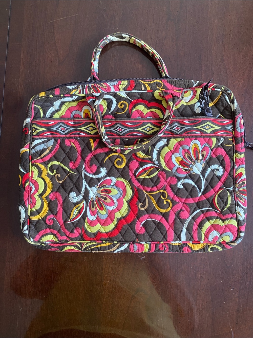 Vera Bradley Brown Signature Fabric lap top case